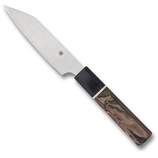 Spyderco 2024 Spyderco Murray Carter, Petty 4.56In., Burl G-10, Super Blue Steel W/ Sus 410 Laminate SPY-K15GPBNBK - main